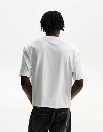 Camiseta cropped manga corta White
