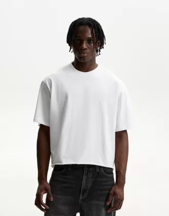 Camiseta cropped manga corta White