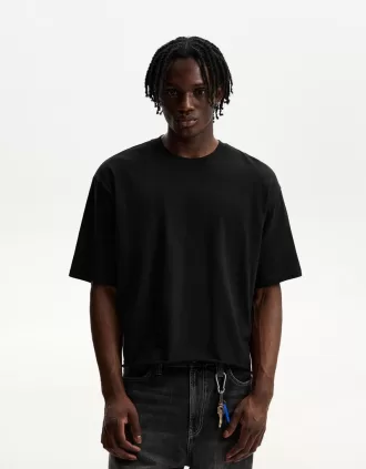 Camiseta cropped manga corta Black