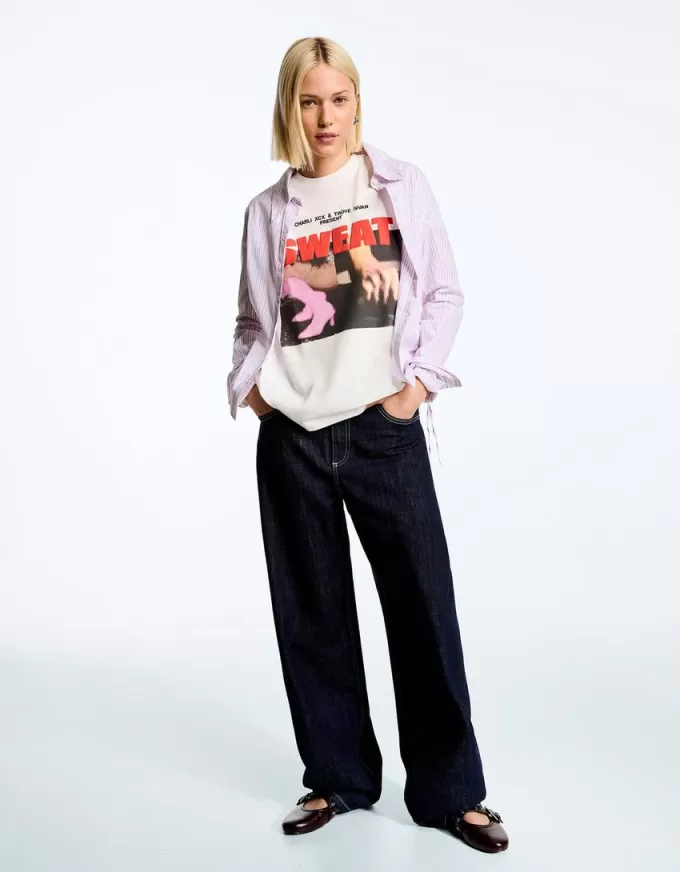 Camiseta de manga corta Sweat Charli xcx & Troye Sivan White Camiseta de manga corta Sweat Charli xcx & Troye Sivan White