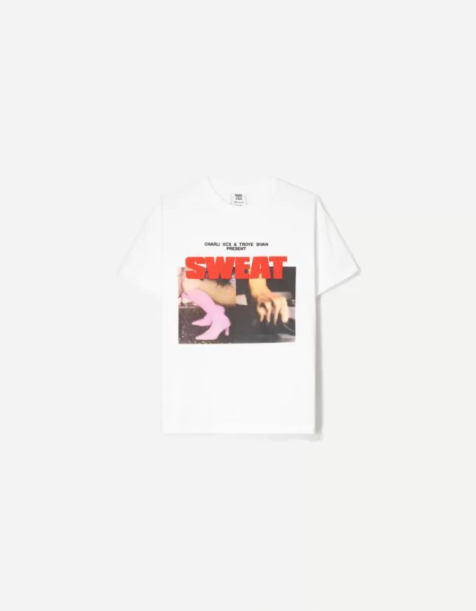 Camiseta de manga corta Sweat Charli xcx & Troye Sivan White Camiseta de manga corta Sweat Charli xcx & Troye Sivan White