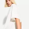 Camiseta de manga corta con cuello en V de algodón grueso Off white
