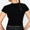 Camiseta de manga corta con cuello redondo Black
