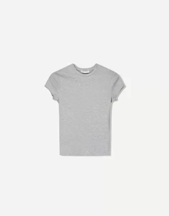 Camiseta de manga corta con cuello redondo Grey