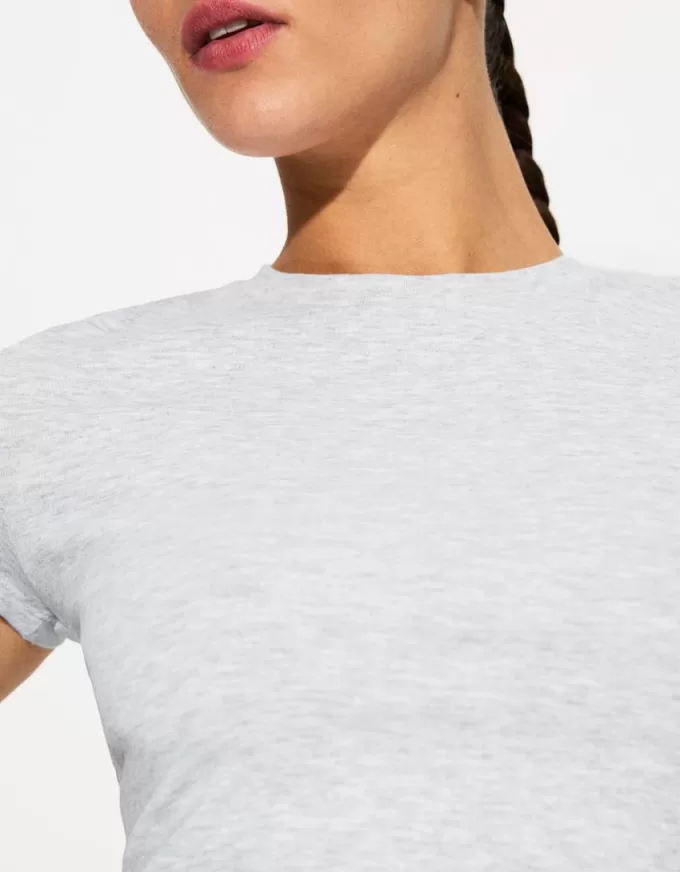 Camiseta de manga corta con cuello redondo Grey Camiseta de manga corta con cuello redondo Grey