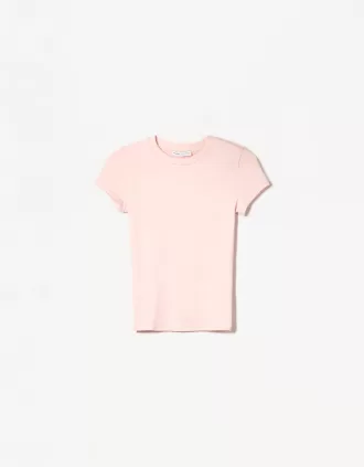 Camiseta de manga corta con cuello redondo Pink