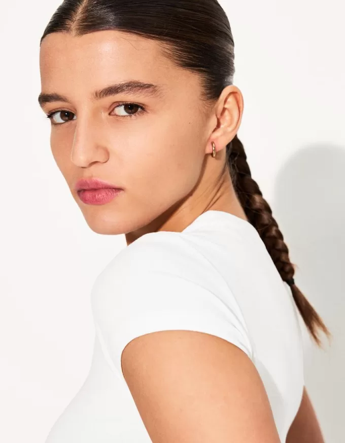 Camiseta de manga corta con cuello redondo Off white