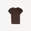 Camiseta de manga corta con cuello redondo Brown