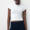 Camiseta de manga corta con cuello redondo Off white