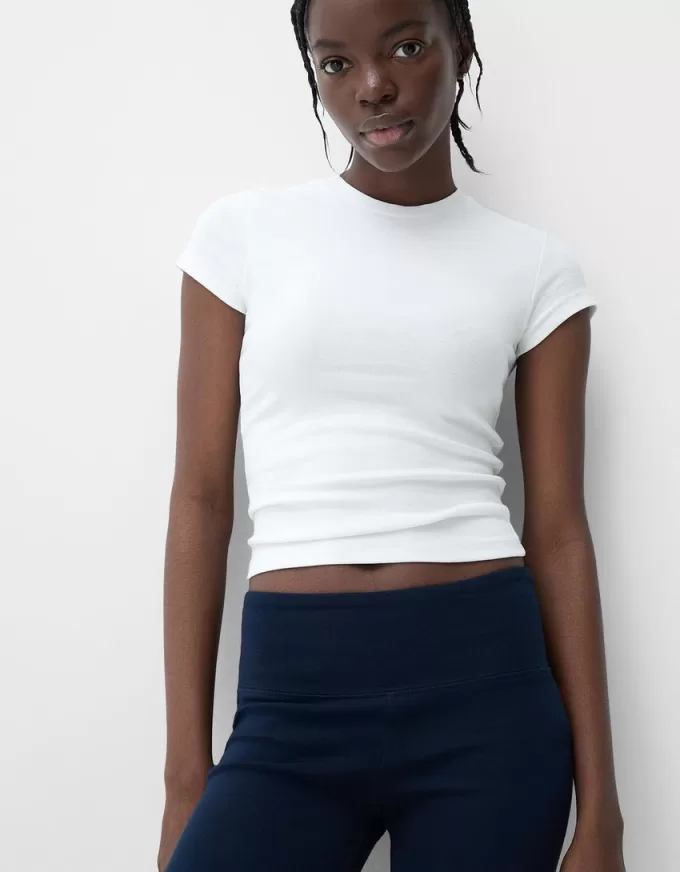 Camiseta de manga corta con cuello redondo Off white