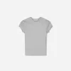 Camiseta de manga corta con cuello redondo Grey Camiseta de manga corta con cuello redondo Grey