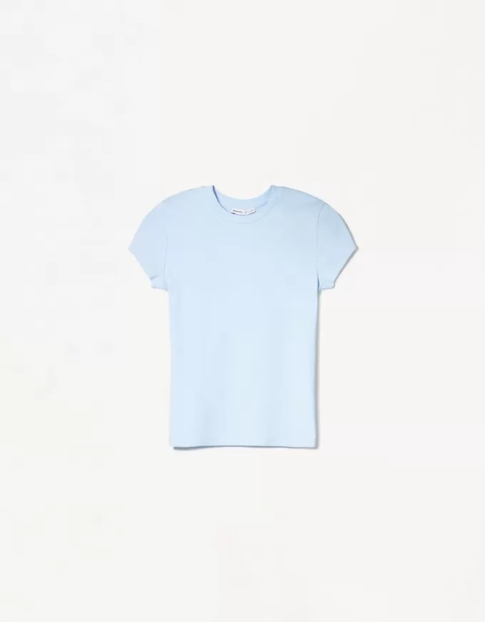 Camiseta de manga corta con cuello redondo Light blue Camiseta de manga corta con cuello redondo Light blue
