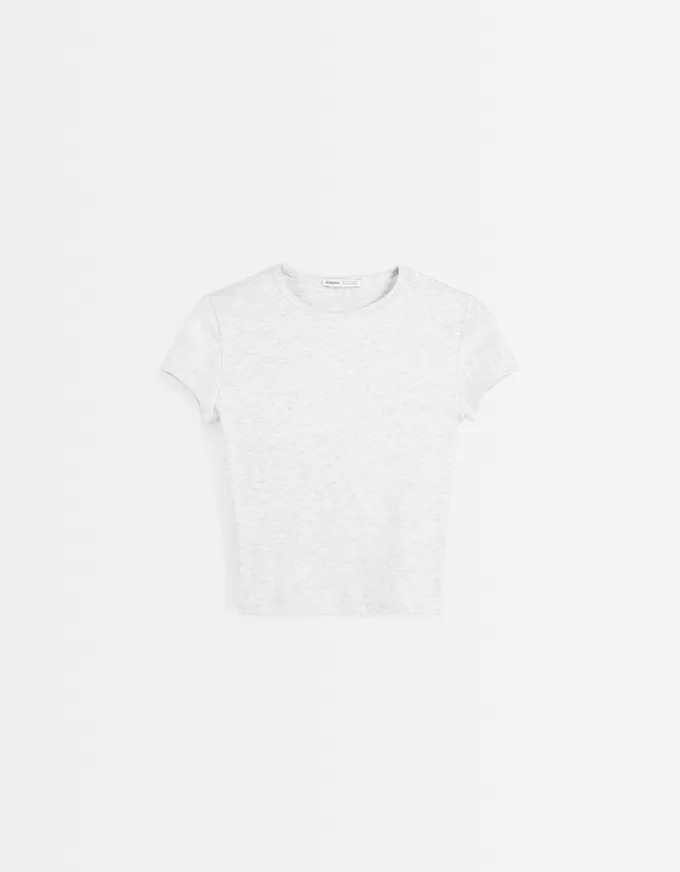 Camiseta de manga corta con cuello redondo Grey