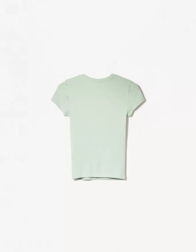 Camiseta de manga corta con cuello redondo Green Camiseta de manga corta con cuello redondo Green