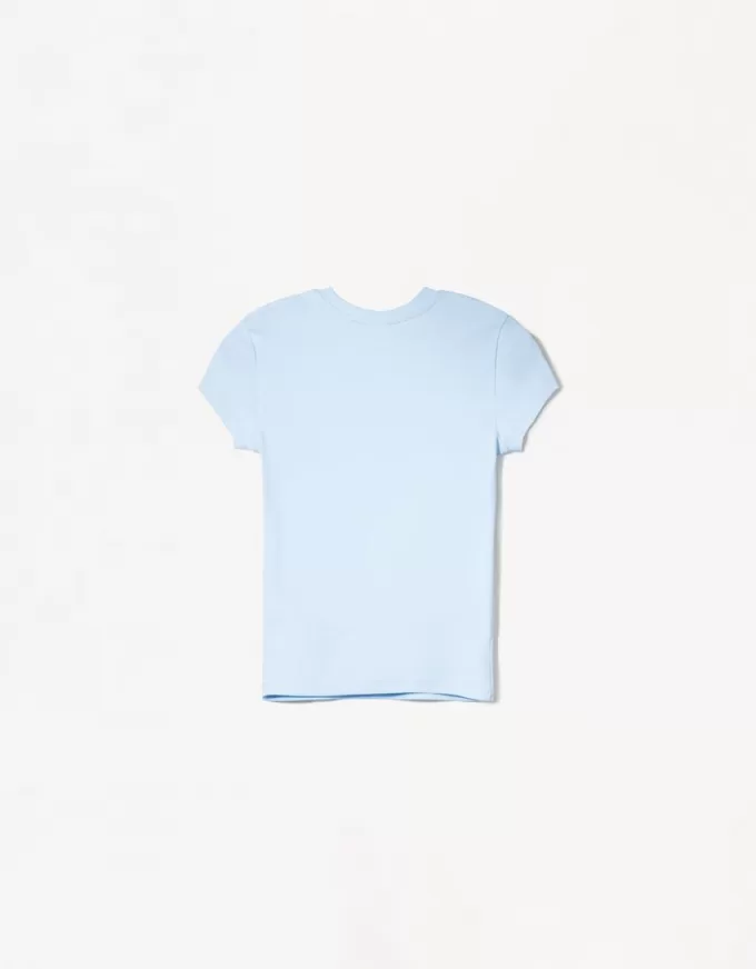 Camiseta de manga corta con cuello redondo Light blue Camiseta de manga corta con cuello redondo Light blue