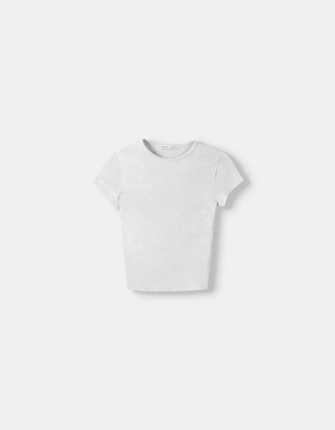 Camiseta de manga corta con cuello redondo Grey
