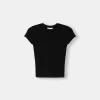Camiseta de manga corta con cuello redondo Black