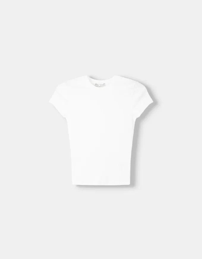 Camiseta de manga corta con cuello redondo Off white