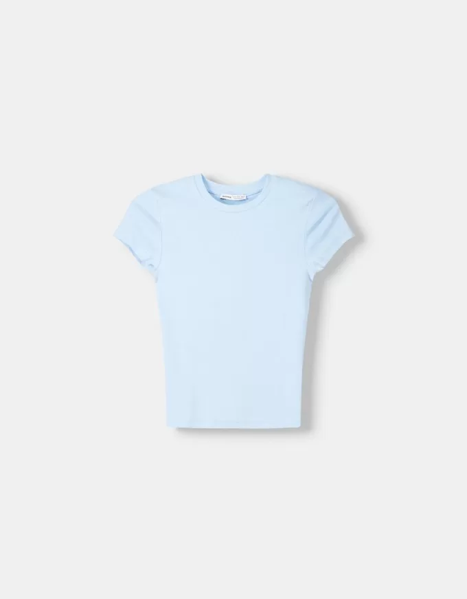 Camiseta de manga corta con cuello redondo Light blue