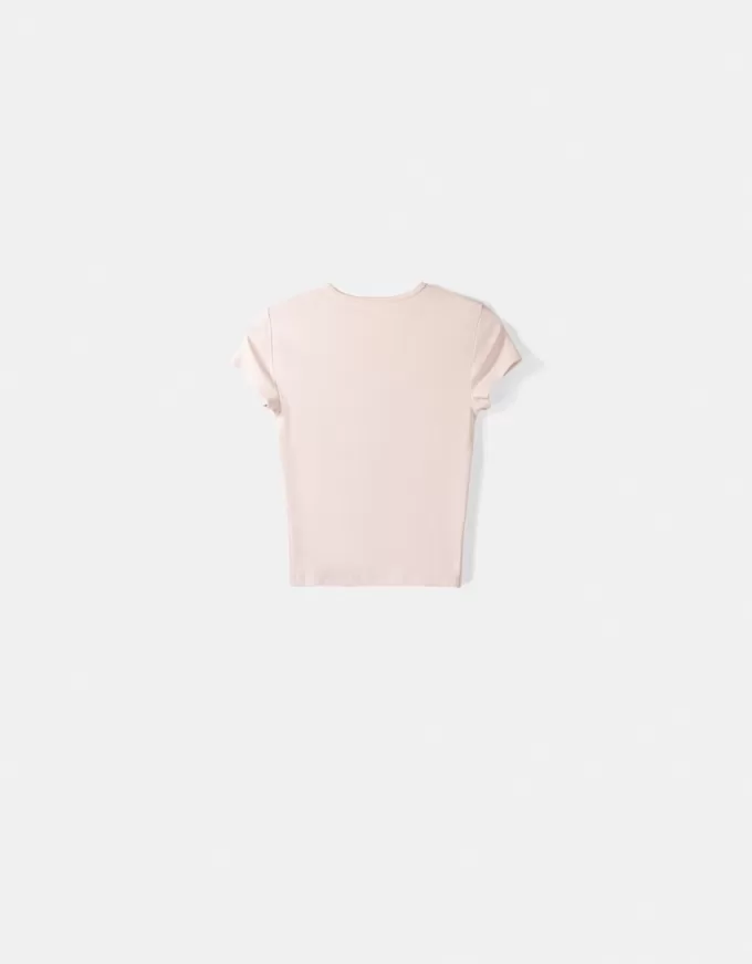 Camiseta de manga corta con cuello redondo Pink