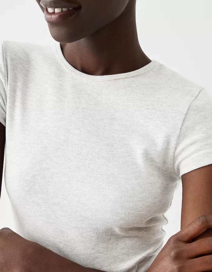 Camiseta de manga corta con cuello redondo Grey