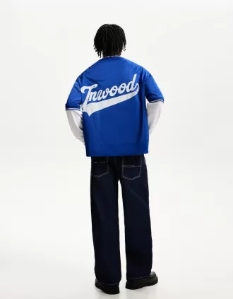 Camiseta de manga corta con estampado deportivo de malla Blue