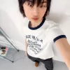 Camiseta de manga corta con estampado en contraste Off white