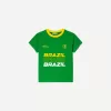 Camiseta de manga corta con estampado en contraste Green