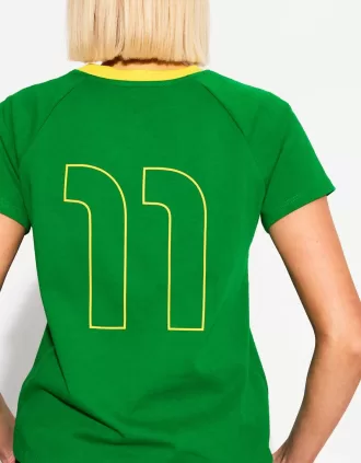 Camiseta de manga corta con estampado en contraste Green
