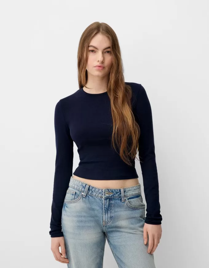 Camiseta de manga larga Navy
