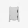 Camiseta de manga larga con detalle fruncido Grey