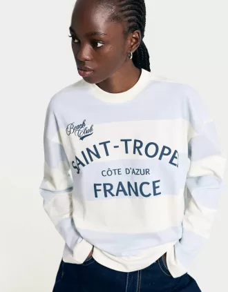 Camiseta de manga larga con estampado Off white