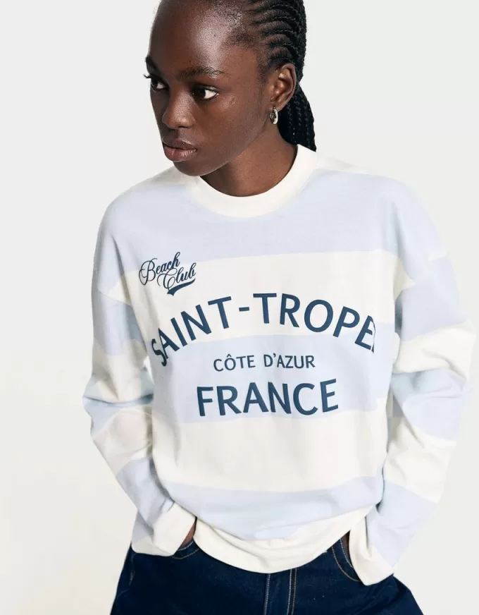 Camiseta de manga larga con estampado Off white