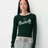 Camiseta de manga larga con estampado Green