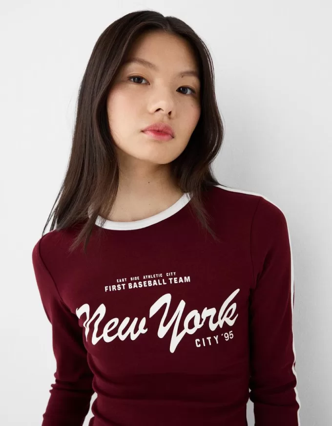 Camiseta de manga larga con estampado Violet