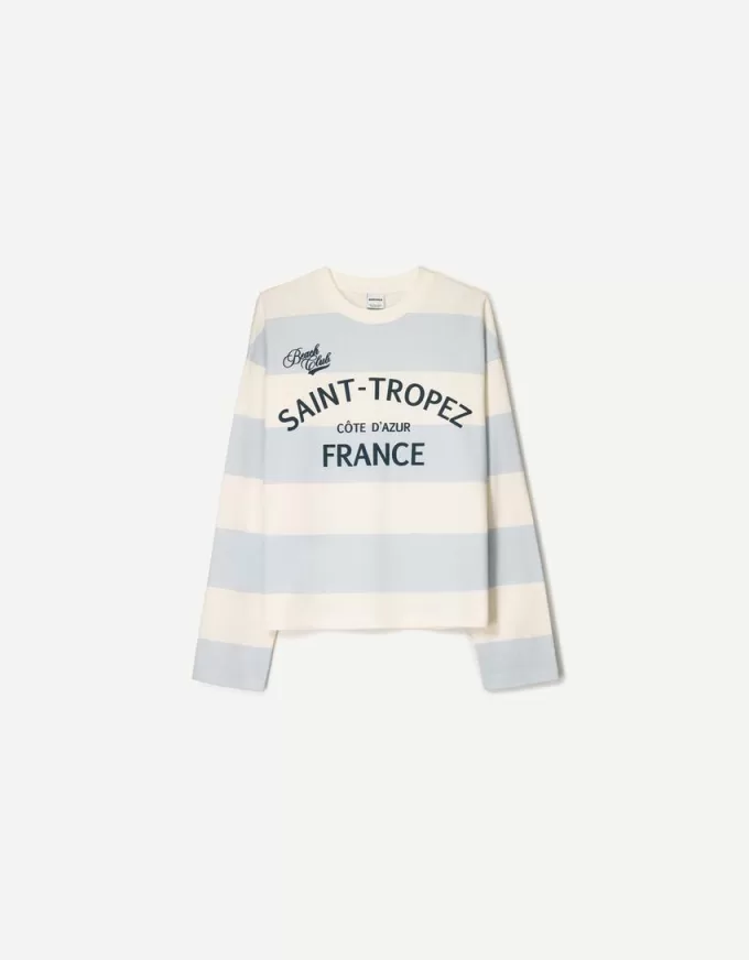 Camiseta de manga larga con estampado Off white