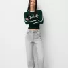 Camiseta de manga larga con estampado Green