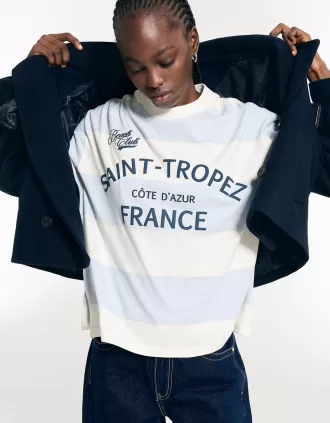 Camiseta de manga larga con estampado Off white