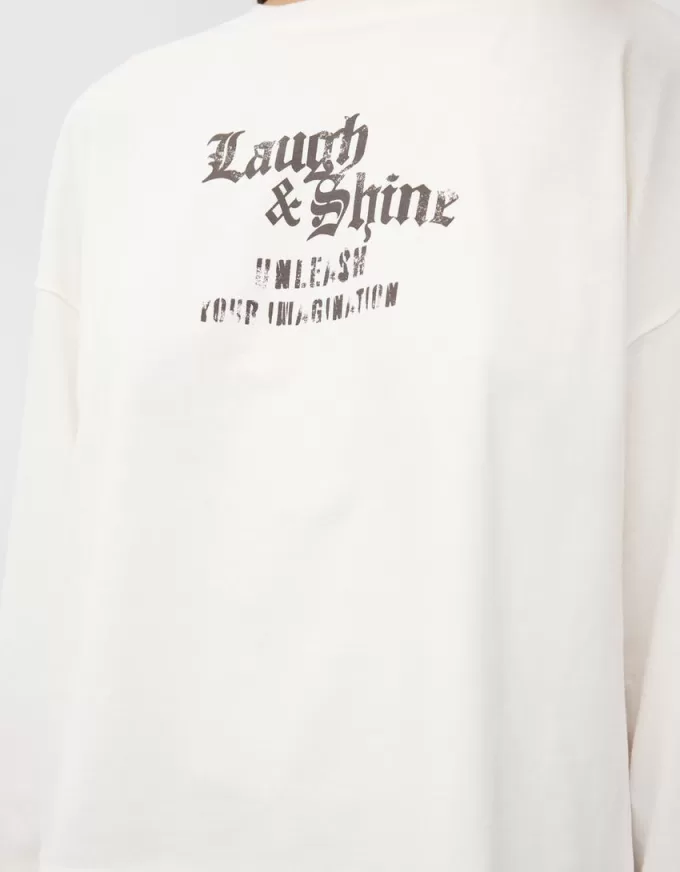 Camiseta de manga larga con estampado Off white