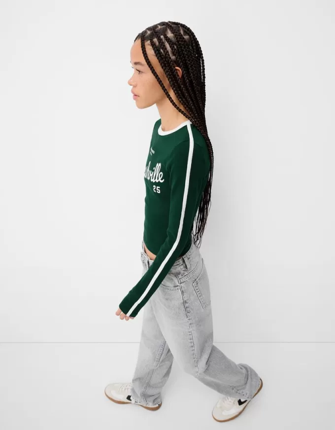 Camiseta de manga larga con estampado Green