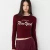 Camiseta de manga larga con estampado Violet
