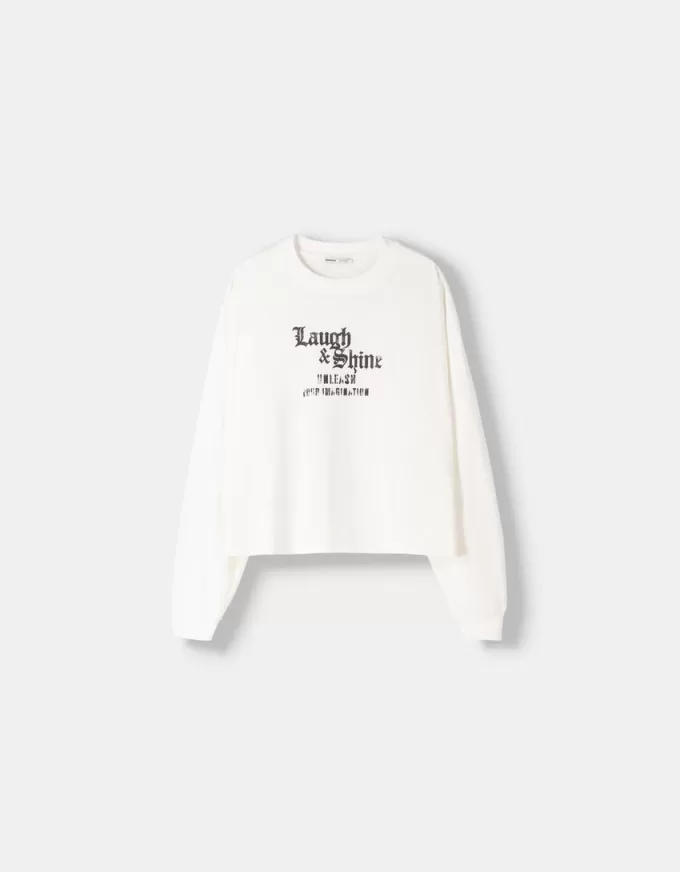 Camiseta de manga larga con estampado Off white