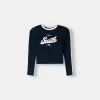 Camiseta de manga larga con estampado Navy