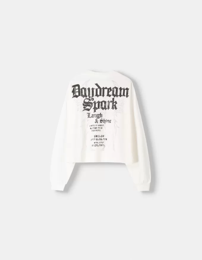 Camiseta de manga larga con estampado Off white