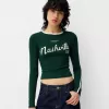 Camiseta de manga larga con estampado Green