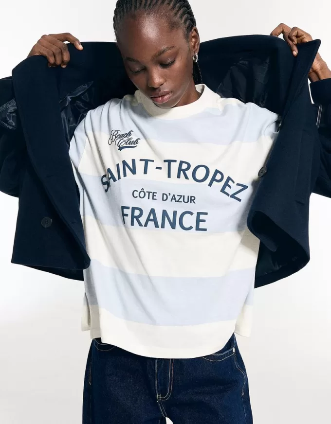 Camiseta de manga larga con estampado Off white
