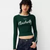 Camiseta de manga larga con estampado Green
