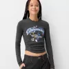 Camiseta de manga larga con estampado Cinnamoroll Grey