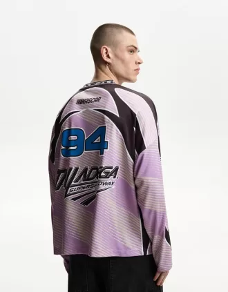 Camiseta de manga larga con estampado Nascar Black