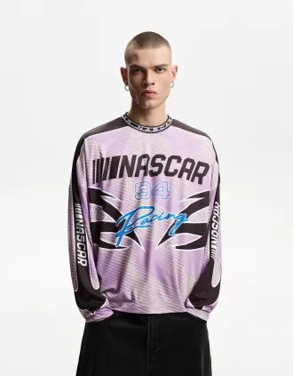 Camiseta de manga larga con estampado Nascar Black